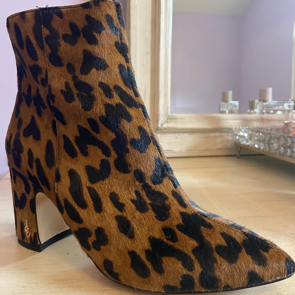 Sam Edelman leopard print bootie